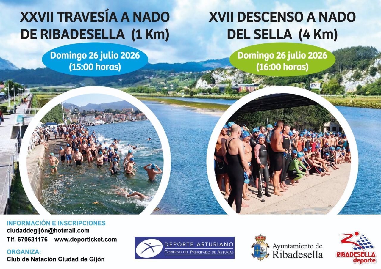 Travesia y descenso a nado .